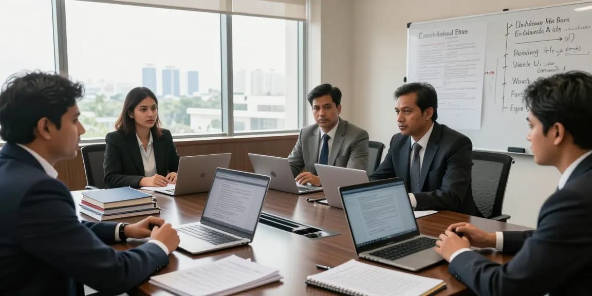 Find expert legal guidance in a professional law office meeting.