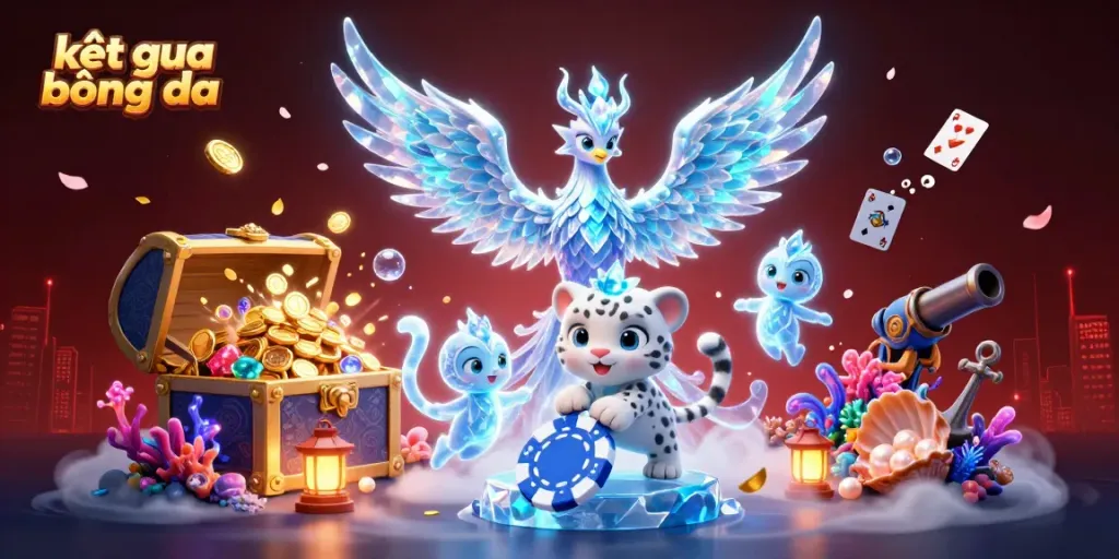 Engage with the latest kết quả bóng đá in a vibrant casino-like scene showcasing dynamic characters and elements.