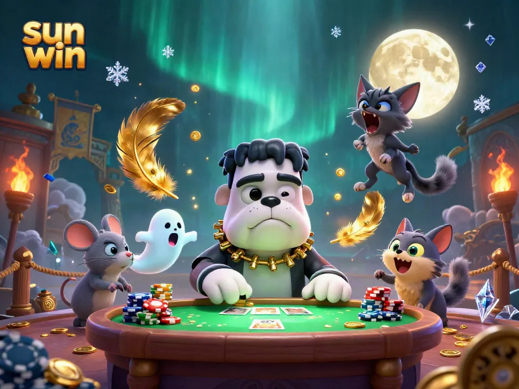 Bet on thrilling action with sun win's colorful casino scene filled with deals and fun.