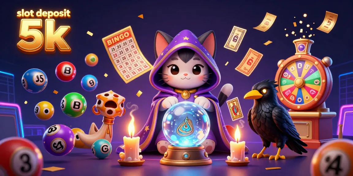 Spin the slot deposit 5k world with fortune teller cat and colorful elements in 3D art!