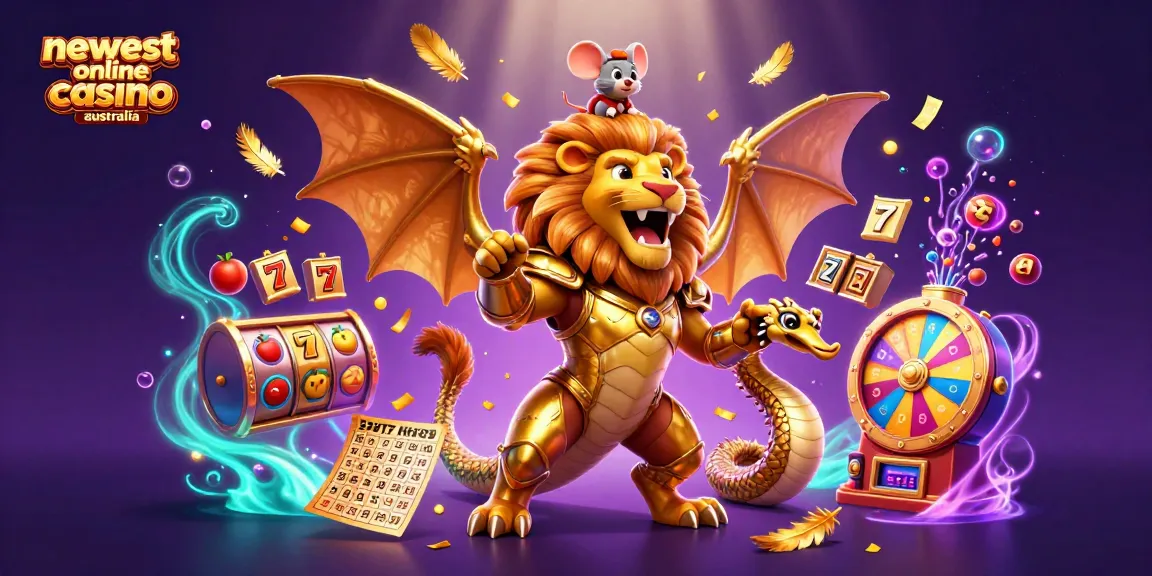 Experience the excitement of the newest online casino Australia with a vibrant 3D scene of gaming action.